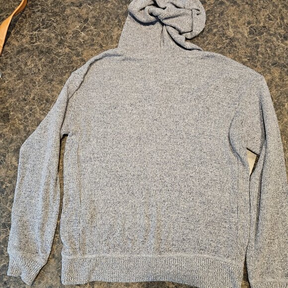 Fat Face women's marled gray/navy three- button sweater - Picture 5 of 7